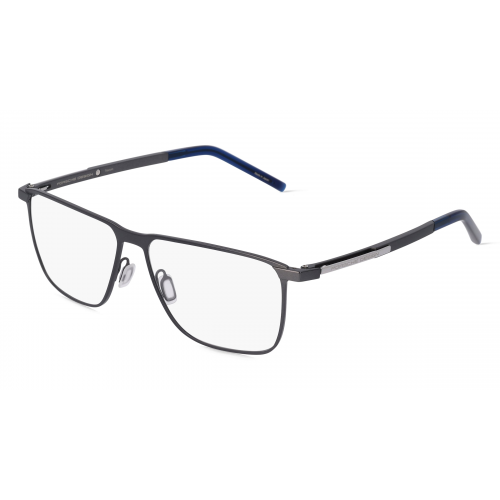 Porsche Design 8391 Unisex-Brille inkl. Gläser Vollrand Rechteckig Metall-Gestell 56mm/14mm/145mm, grau