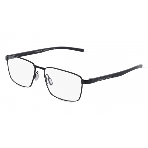 Porsche Design 8744 Unisex-Brille inkl. Gläser Vollrand Rechteckig Metall-Gestell 55mm/16mm/140mm, schwarz