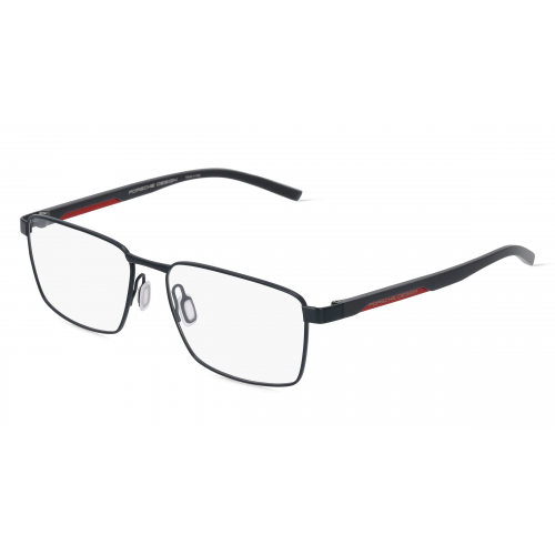 Porsche Design 8744 Unisex-Brille inkl. Gläser Vollrand Rechteckig Metall-Gestell 55mm/16mm/140mm, blau