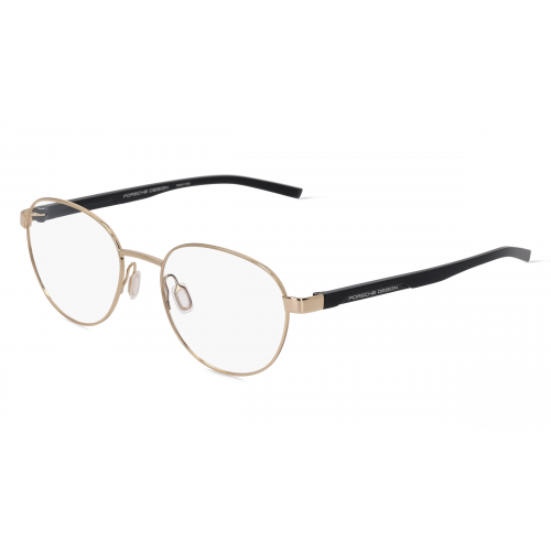 Porsche Design 8746 Unisex-Brille inkl. Gläser Vollrand Rund Metall-Gestell 53mm/19mm/145mm, gold