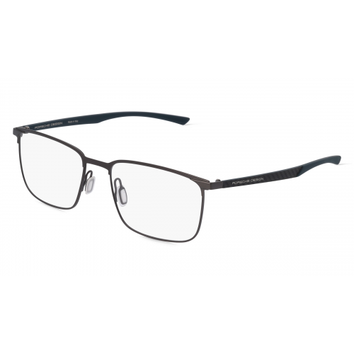 Porsche Design 8753 Unisex-Brille inkl. Gläser Vollrand Rechteckig Metall-Gestell 55mm/18mm/140mm, grau