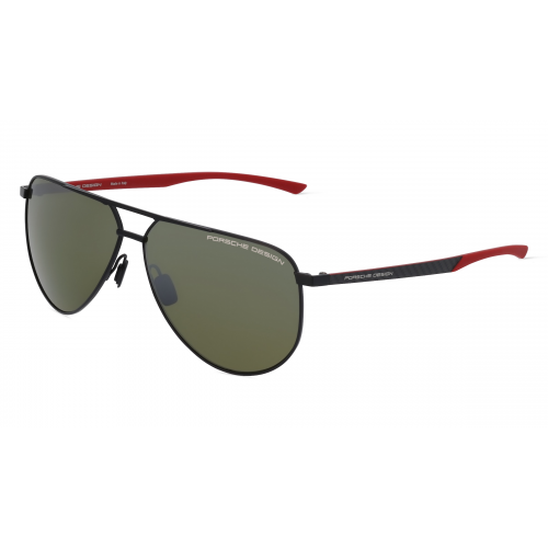 Porsche Design 8962 Herren-Sonnenbrille Vollrand Pilot Metall-Gestell, schwarz