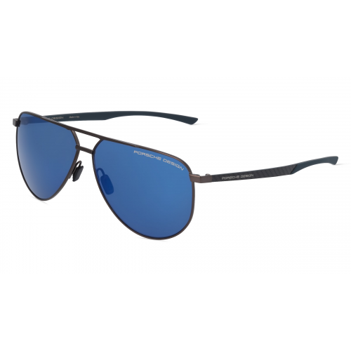 Porsche Design 8962 Herren-Sonnenbrille Vollrand Pilot Metall-Gestell, grau