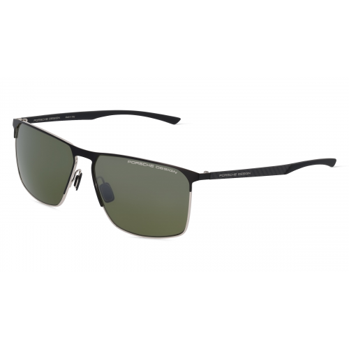 Porsche Design 8964 Herren-Sonnenbrille Vollrand Eckig Metall-Gestell, schwarz