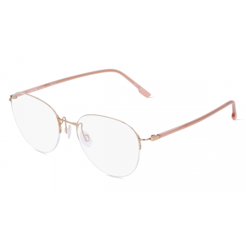 Rodenstock 7140 Unisex-Brille inkl. Gläser Halbrand Rund Metall-Gestell 52mm/18mm/140mm, gold