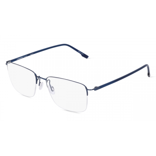 Rodenstock 7142 Unisex-Brille inkl. Gläser Halbrand Rechteckig Metall-Gestell 55mm/17mm/140mm, blau