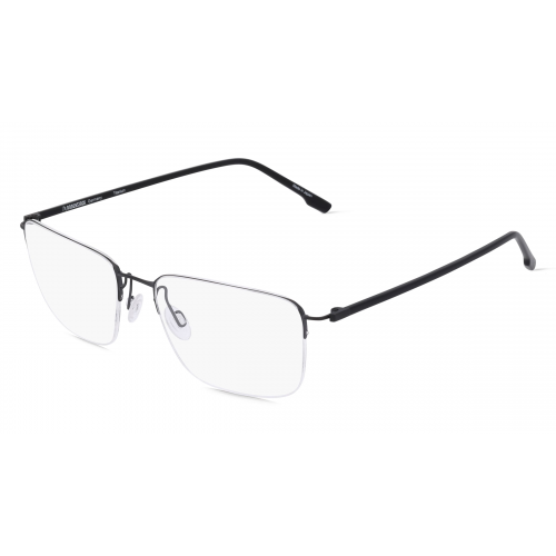 Rodenstock 7142 Unisex-Brille inkl. Gläser Halbrand Rechteckig Metall-Gestell 55mm/17mm/140mm, schwarz