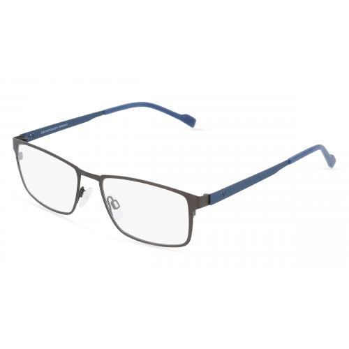 Titanflex 820755 Herren-Brille inkl. Gläser Vollrand Eckig Titanflex-Gestell 53mm/17mm/145mm, grau