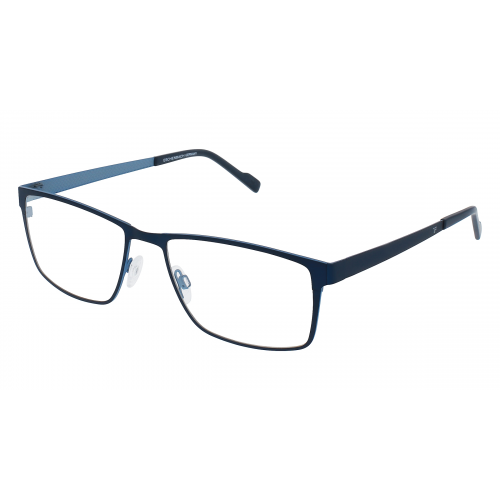 Titanflex 820773 Herren-Brille inkl. Gläser Vollrand Eckig Titanflex-Gestell 57mm/18mm/145mm, blau