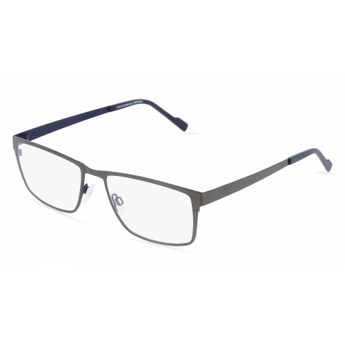 Titanflex 820773 Herren-Brille inkl. Gläser Vollrand Eckig Titanflex-Gestell 57mm/18mm/145mm, grau