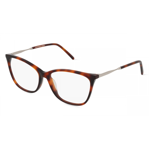 MINI EYEWEAR 741009 Damen-Brille inkl. Gläser Vollrand Butterfly Material Mix-Gestell 54mm/15mm/140mm, braun