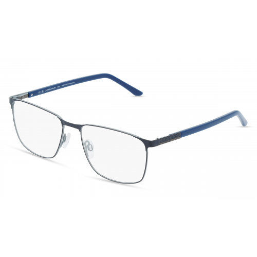 Jaguar 3103 Herren-Brille inkl. Gläser Vollrand Eckig Metall-Gestell 56mm/17mm/145mm, blau