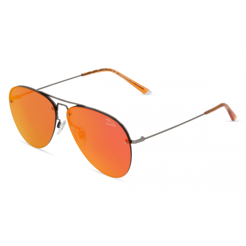 Jaguar J 7500 Herren-Sonnenbrille Vollrand Pilot Metall-Gestell, grau