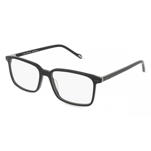 JOOP! JP 1205 Unisex-Brille inkl. Gläser Vollrand Eckig Acetat-Gestell 55mm/16mm/145mm, schwarz