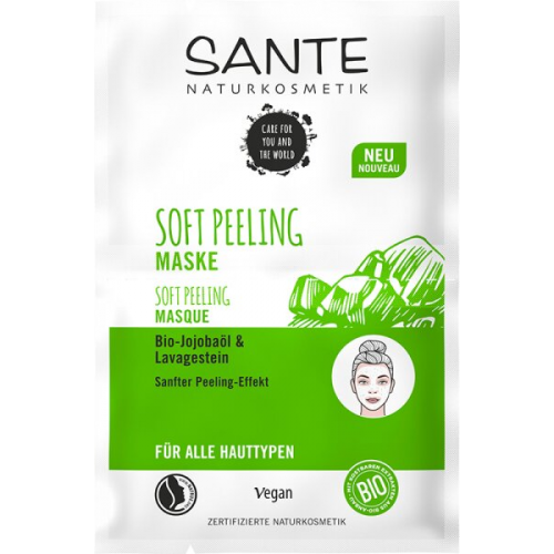 Sante Soft Peeling Maske Bio-Jojoba&ouml;l & Lavagestein Gesichtsmaske 8ml