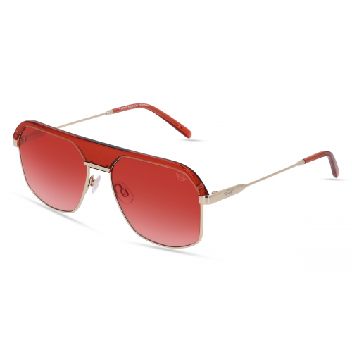 MINI EYEWEAR 747023 Herren-Sonnenbrille Vollrand Pilot Kunststoff-Gestell, rot