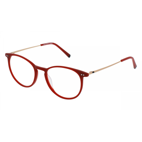 Humphrey’s eyewear 581118 Unisex-Brille inkl. Gläser Vollrand Panto Kunststoff-Gestell 49mm/17mm/140mm, rot