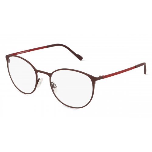 Eschenbach 820936 Herren-Brille inkl. Gläser Vollrand Panto Titan-Gestell 52mm/20mm/145mm, rot