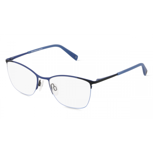 BRENDEL eyewear 902412 Damen-Brille inkl. Gläser Halbrand Eckig Metall-Gestell 49mm/17mm/135mm, blau