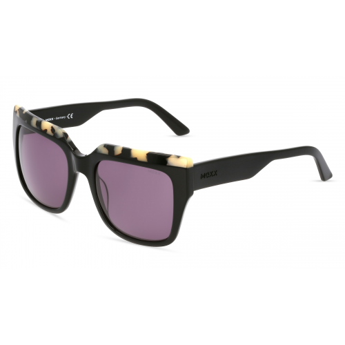 Mexx Eyes 6493 Damen-Sonnenbrille Vollrand Eckig Kunststoff-Gestell, schwarz