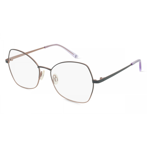 Comma 70163 Damen-Brille inkl. Gläser Vollrand Butterfly Metall-Gestell 54mm/16mm/145mm, grau