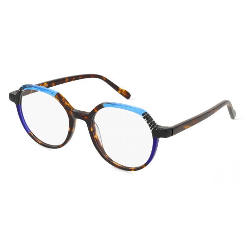 Comma 70164 Damen-Brille inkl. Gläser Vollrand Rund Kunststoff-Gestell 50mm/18mm/145mm, braun