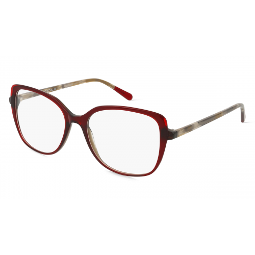 Comma 70194 Damen-Brille inkl. Gläser Vollrand Butterfly Kunststoff-Gestell 53mm/17mm/145mm, rot