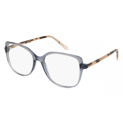 Comma 70194 Damen-Brille inkl. Gläser Vollrand Butterfly Kunststoff-Gestell 53mm/17mm/145mm, blau