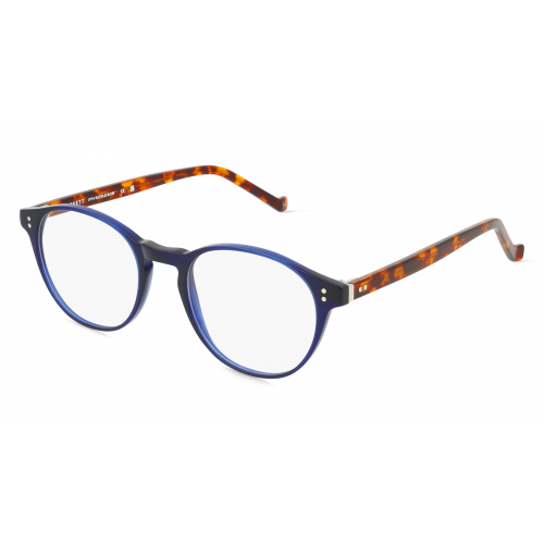 Hackett 218 Herren-Brille inkl. Gläser Vollrand Oval Acetat-Gestell 48mm/19mm/145mm, blau