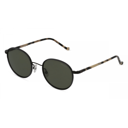 Hackett HE 907 Unisex-Sonnenbrille Vollrand Rund Metall-Gestell, schwarz