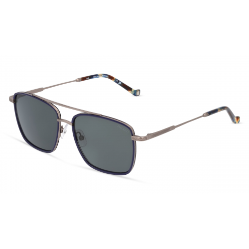 Hackett HE 914 Herren-Sonnenbrille Vollrand Eckig Metall-Gestell, silber