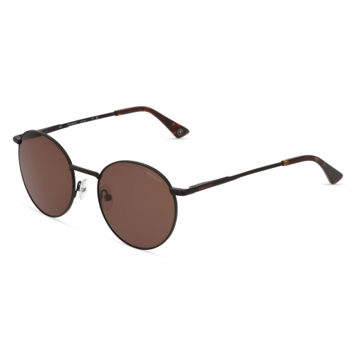 Hackett HE 1147 Unisex-Sonnenbrille Vollrand Rund Metall-Gestell, schwarz