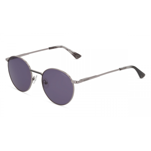 Hackett HE 1147 Unisex-Sonnenbrille Vollrand Rund Metall-Gestell, silber