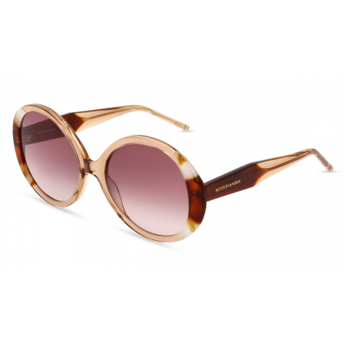 Scotch & Soda SS 7022 Damen-Sonnenbrille Vollrand Oval Kunststoff-Gestell, gelb