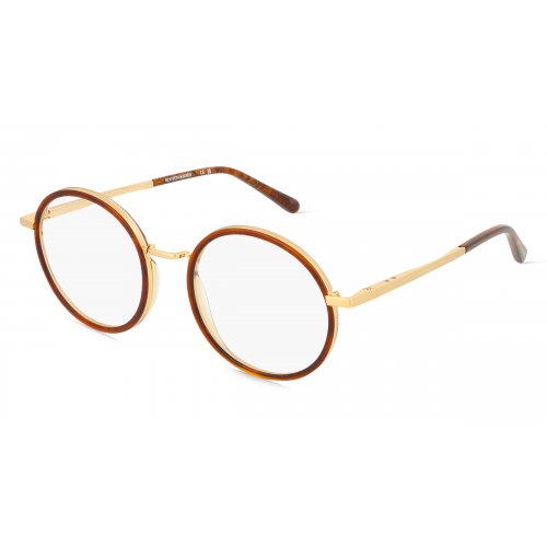 Scotch & Soda 2014 Unisex-Brille inkl. Gläser Vollrand Rund Acetat-Gestell 50mm/19mm/140mm, braun