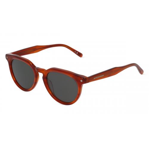 Scotch & Soda SS 8011 Herren-Sonnenbrille Vollrand Panto Kunststoff-Gestell, braun