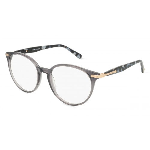 Scotch & Soda 3026 Damen-Brille inkl. Gläser Vollrand Rund Acetat-Gestell 52mm/17mm/140mm, grau