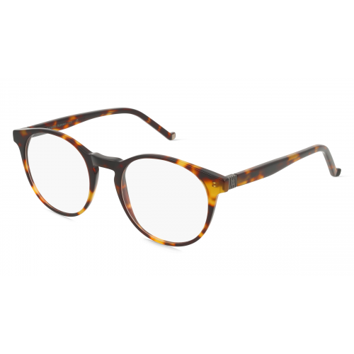 Hackett 328 Herren-Brille inkl. Gläser Vollrand Rund Acetat-Gestell 50mm/20mm/145mm, braun