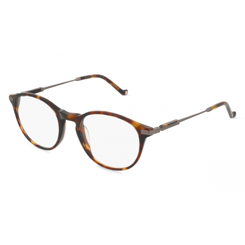 Hackett 332 Unisex-Brille inkl. Gläser Vollrand Rund Acetat-Gestell 49mm/19mm/145mm, braun