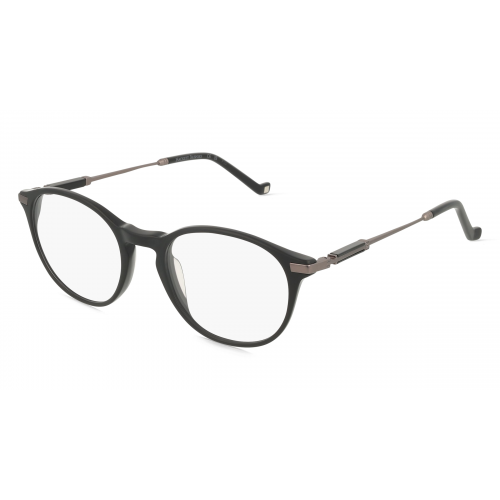 Hackett 332 Unisex-Brille inkl. Gläser Vollrand Rund Acetat-Gestell 49mm/19mm/145mm, schwarz