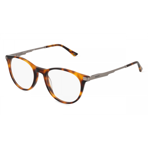 HACKETT HE 1319 Unisex-Brille inkl. Gläser Vollrand Rund Acetat-Gestell 48mm/19mm/145mm, braun