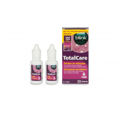 Blink TotalCare Reiniger (2x15 ml) Reinigungslösung, Pflegemittel