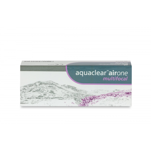 CooperVision Aquaclear airOne multifocal (30er Packung) Tageslinsen (0.25 dpt, Addition High (2,50 - 3,00) & BC 8.6) mit UV-Schutz