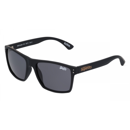 Superdry KOBE Unisex-Sonnenbrille Vollrand Eckig Kunststoff-Gestell, schwarz