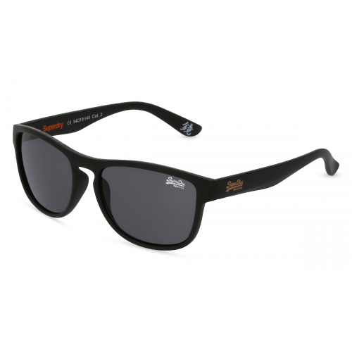 Superdry ROCKSTAR Unisex-Sonnenbrille Vollrand Eckig Kunststoff-Gestell, schwarz