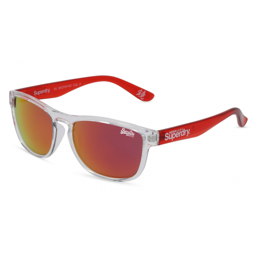 Superdry ROCKSTAR Unisex-Sonnenbrille Vollrand Eckig Kunststoff-Gestell, grau