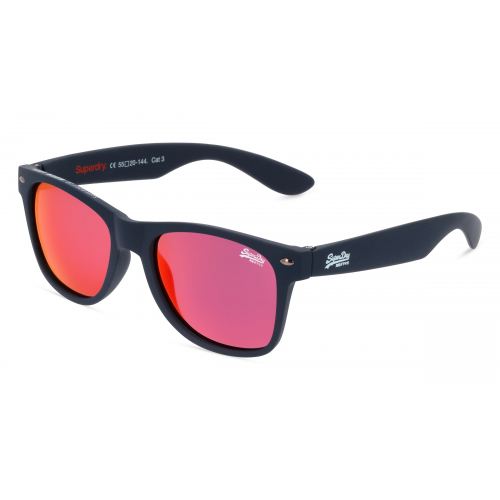 Superdry ALFIE Unisex-Sonnenbrille Vollrand Eckig Kunststoff-Gestell, blau