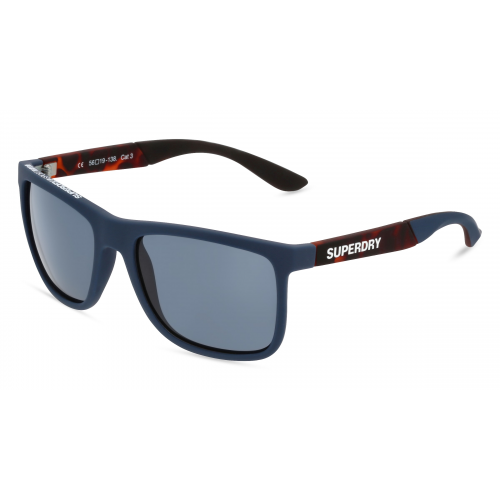 Superdry RUNNERX Unisex-Sonnenbrille Vollrand Eckig Kunststoff-Gestell, blau