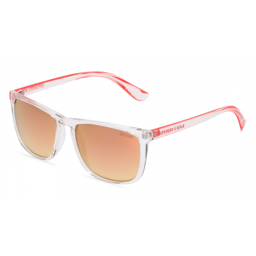 Superdry SHOCKWAVE Unisex-Sonnenbrille Vollrand Eckig Kunststoff-Gestell, transparent