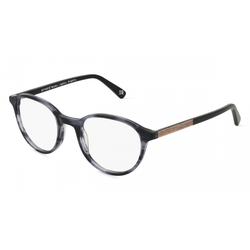 Botaniq BIO-1021 Herren-Brille inkl. Gläser Vollrand Panto Kunststoff Metall-Gestell 49mm/20mm/145mm, blau